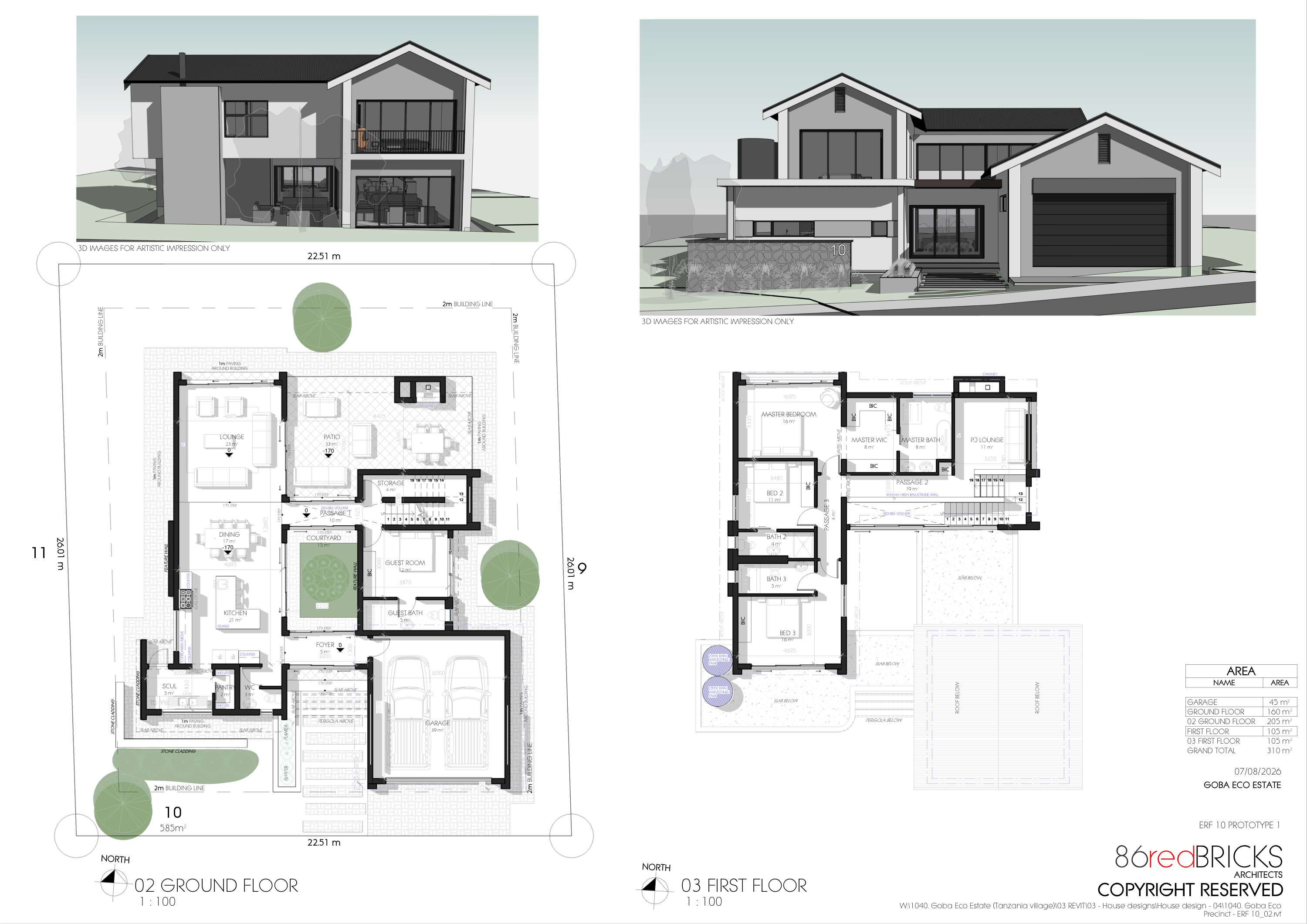Plot 10 — double storey 310 m²