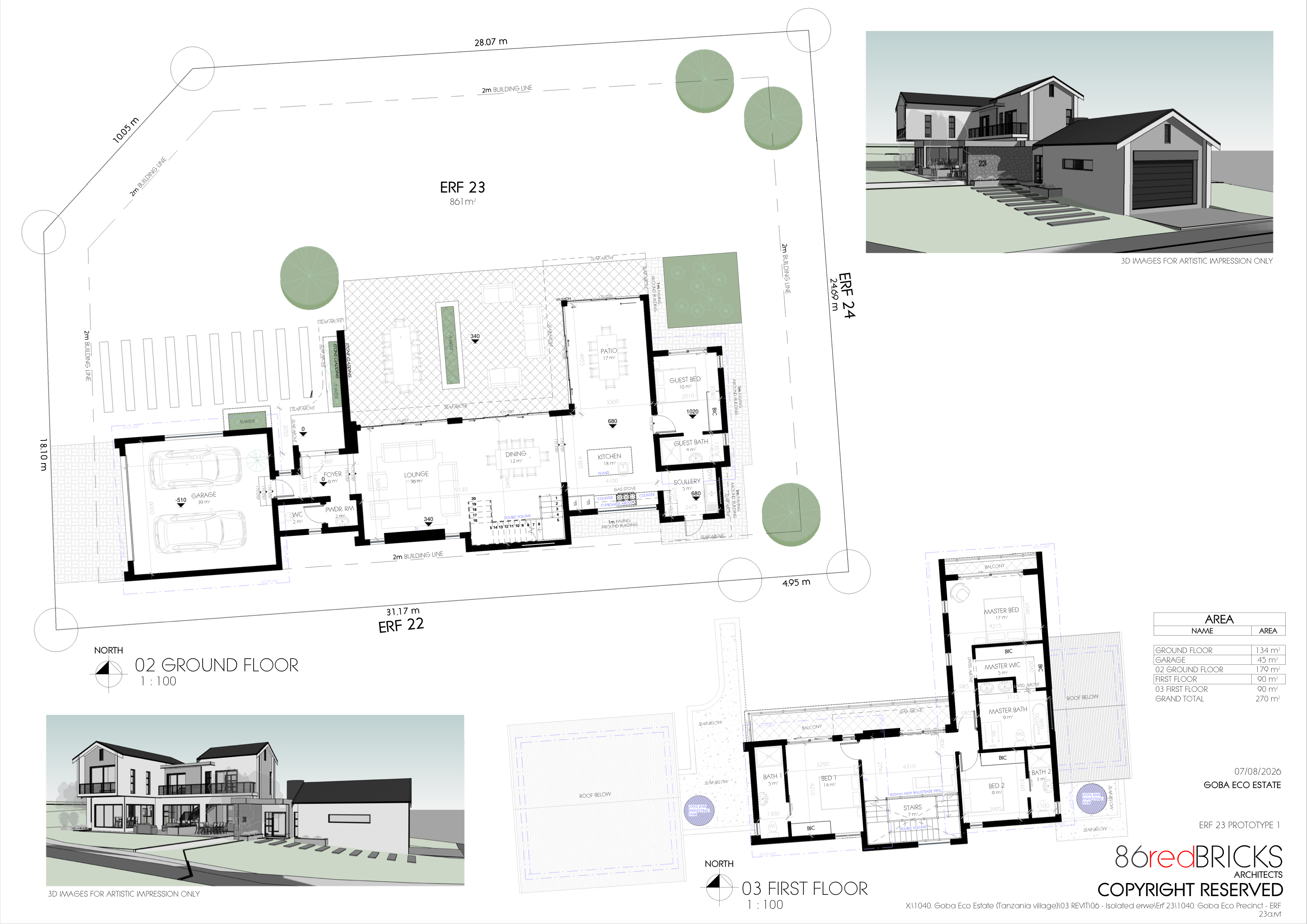 Plot 23 — double storey 270 m²